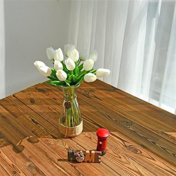 Artificial Tulip Flowers with Soft Latex Materials (White-30) - Picture 3 of 6